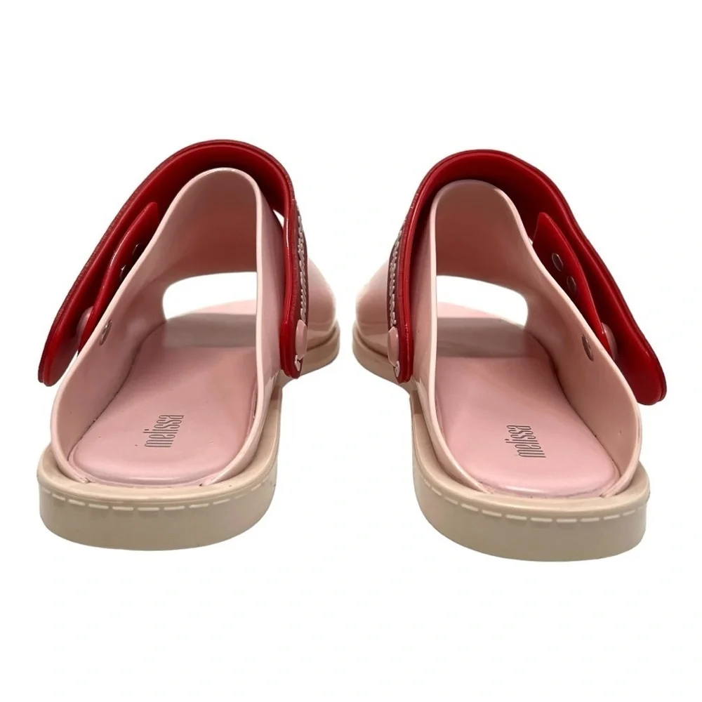 Melissa Twist Pink Jelly Slingback Scented PVC Casual Flat Sandals Women 8 - Picture 7 of 14
